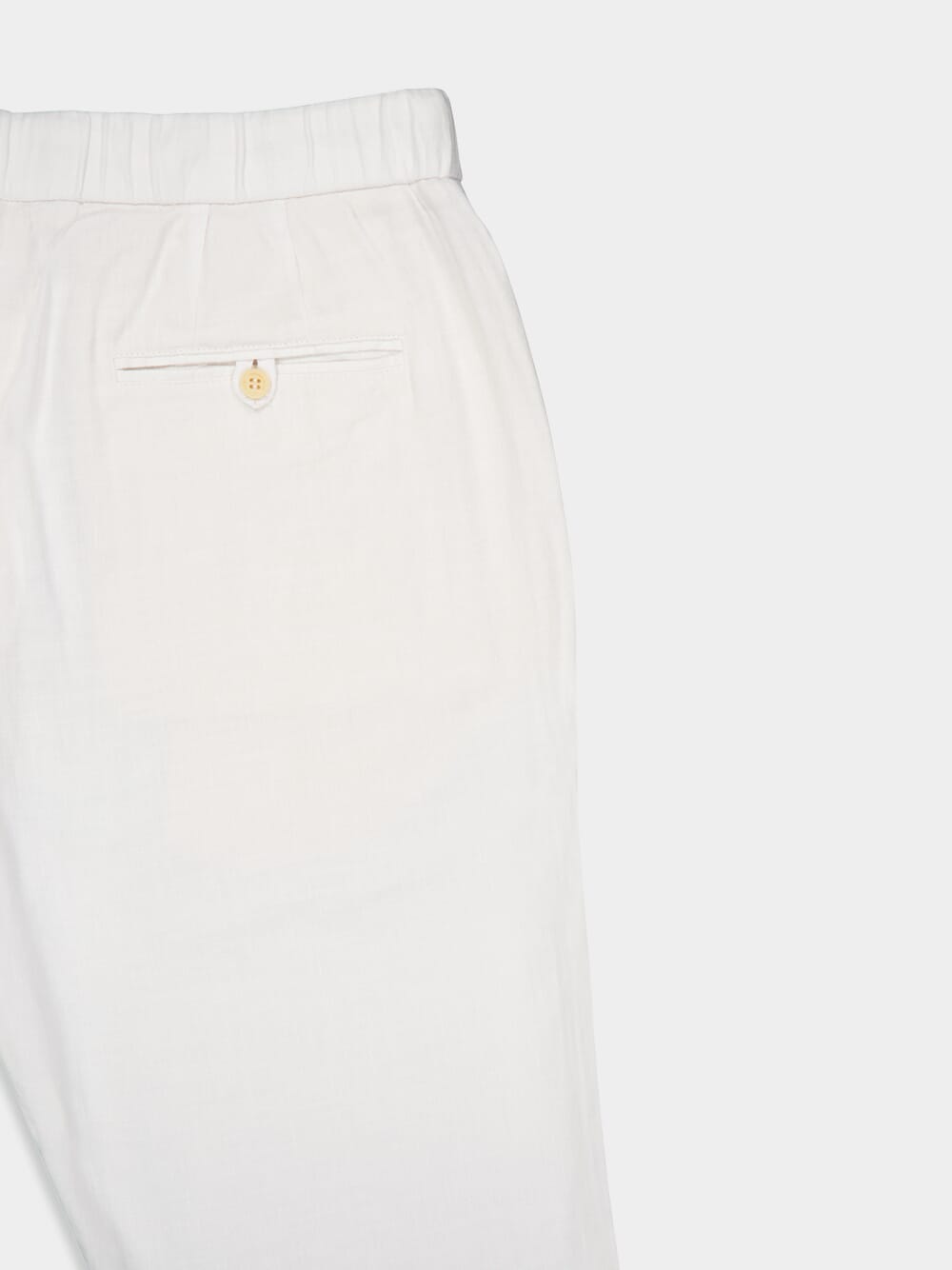 White Oscar Linen Trousers