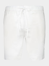 Frescobol Carioca White Linen Felipe Shorts