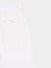 Frescobol Carioca White Linen Felipe Shorts
