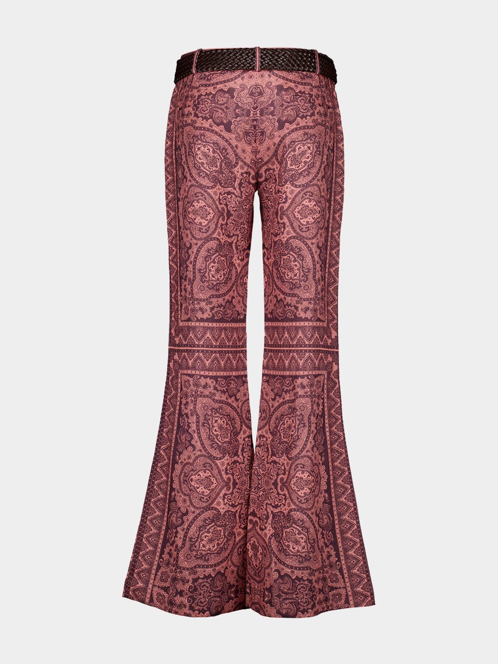 Flared Paisley Ottie Linen Pants