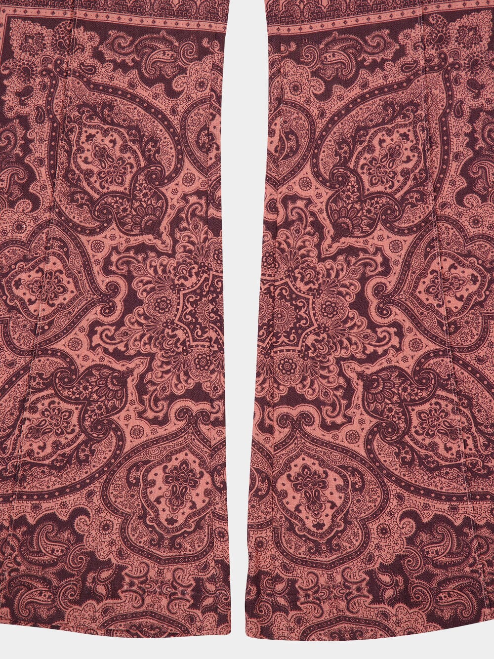 Flared Paisley Ottie Linen Pants