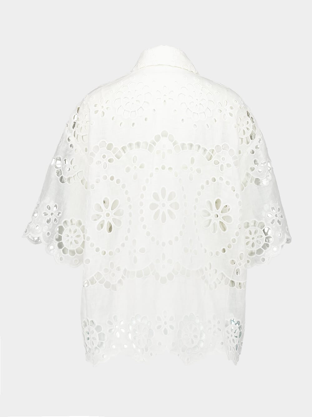 White Pop Embroidered Shirt