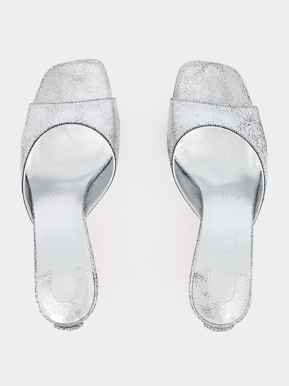 Silver Metallic Slip-On Sandals