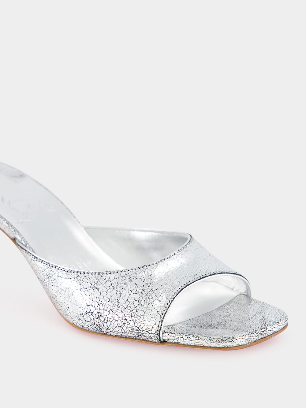 Silver Metallic Slip-On Sandals