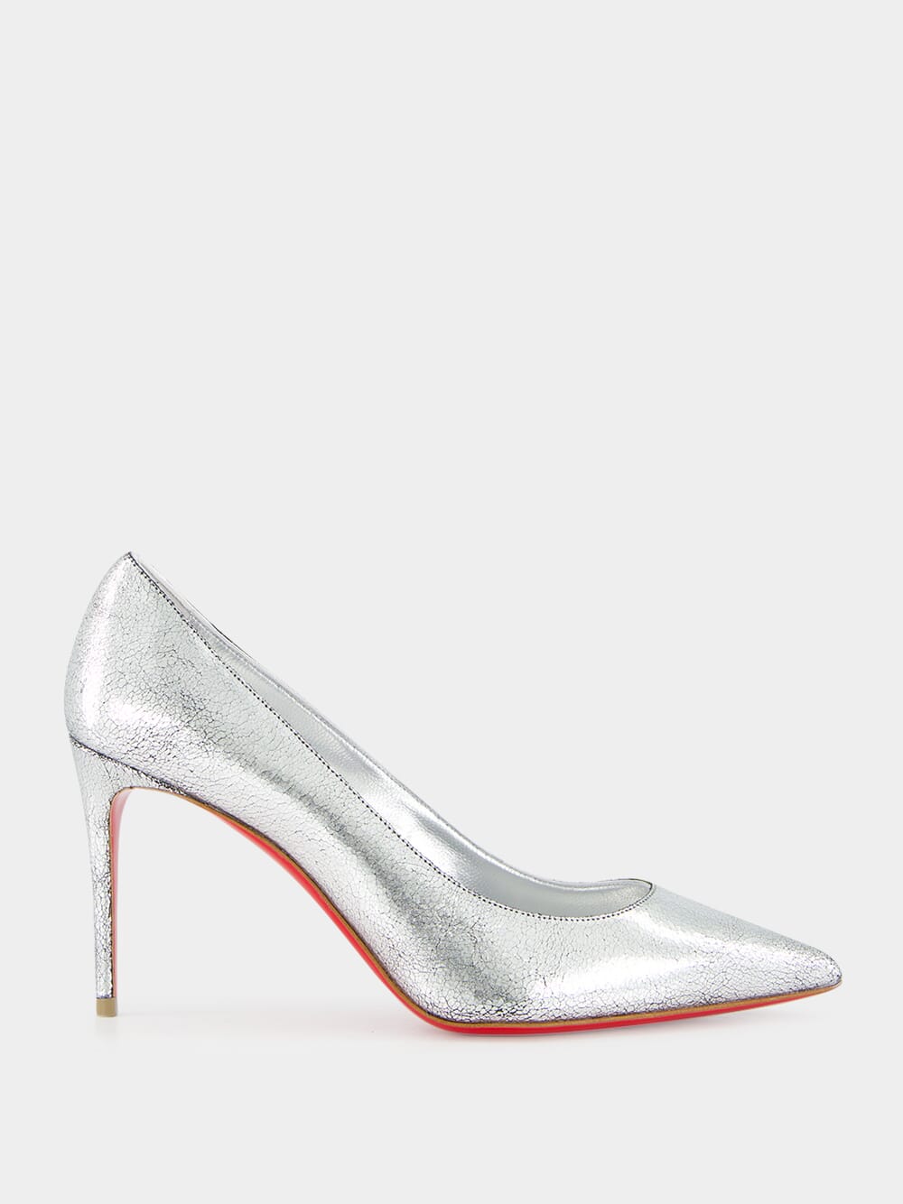 Silver Kate Laminato Leather Pumps