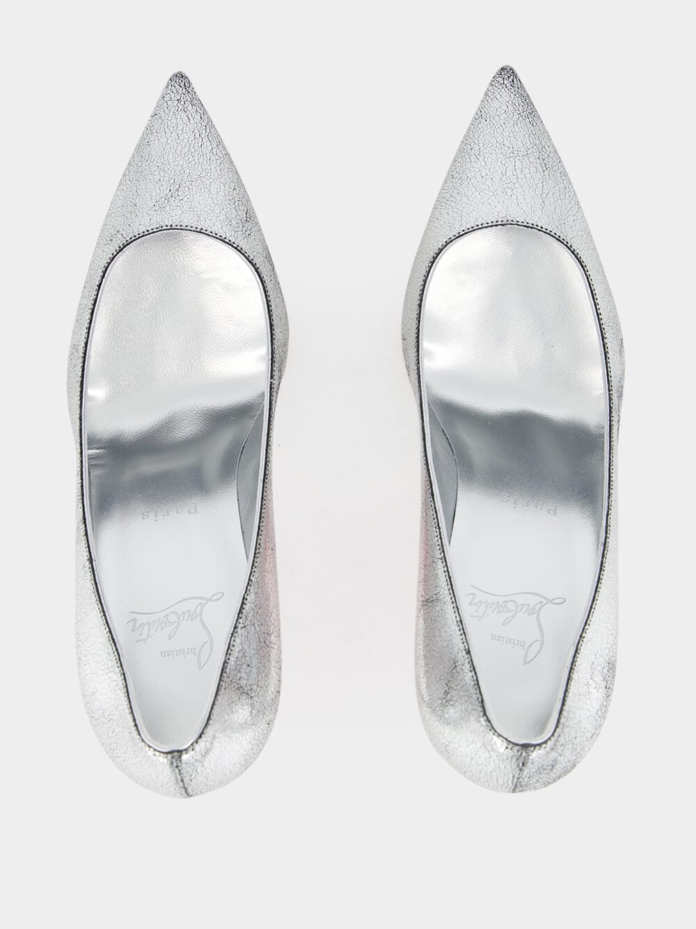 Silver Kate Laminato Leather Pumps