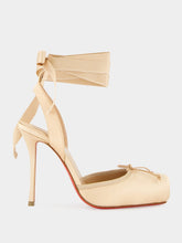 Christian Louboutin Blush Cassia Lace-Up Satin Pumps