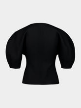 Gabriela Hearst Black Waverly Recycled Wool Top