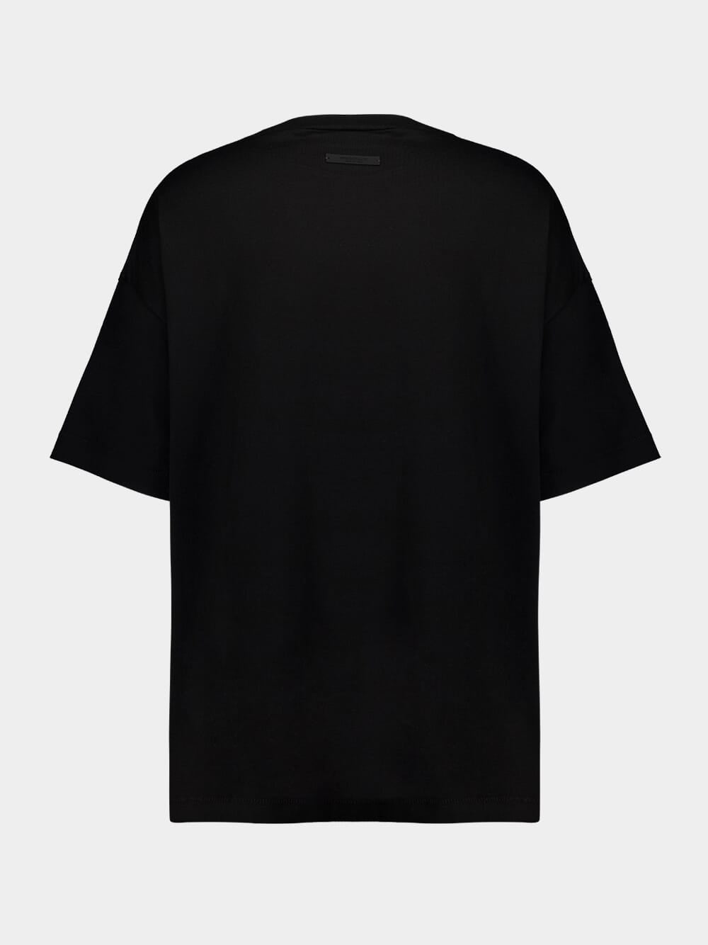 Black Essentials Jersey T-Shirt with Logo