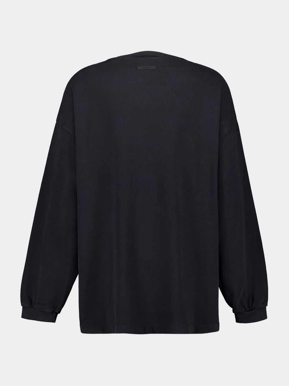 Black Heavy Long-Sleeve Top