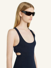 Courrèges Navy Double Buckle 90