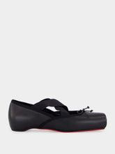 Christian Louboutin Cassiasticina Black Leather Ballerinas