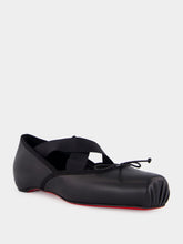 Christian Louboutin Cassiasticina Black Leather Ballerinas