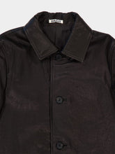 Auralee Black Textured Lamb Leather Blouson