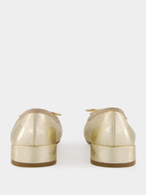Christian Louboutin Platino Chiaro Sweetie Jane Ballerinas in Pearlescent Nappa Leather