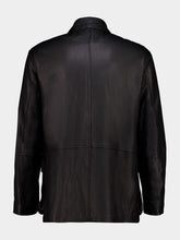 Auralee Black Textured Lamb Leather Blouson