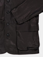 Auralee Black Textured Lamb Leather Blouson