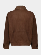Auralee Dark Brown Silky Grain Suede Blouson