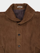 Auralee Dark Brown Silky Grain Suede Blouson