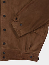 Auralee Dark Brown Silky Grain Suede Blouson