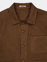 Auralee Dark Brown Garment-Dyed Cotton Jacket