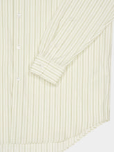Auralee Ivory Cotton Silk Striped Shirt