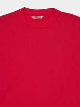 Auralee Red Cotton Wool Blend Sweater