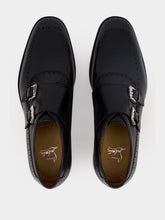 Christian Louboutin Black Sartok Calf Leather Monk Strap Shoes