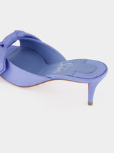 Christian Louboutin Ceruleo Silk Bow Kitten Heel Mules