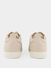 Christian Louboutin Louis Junior Spikes Sneakers in Beige Veau Velours