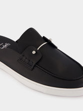 Christian Louboutin Black Chanme Calf Leather Boat Shoes