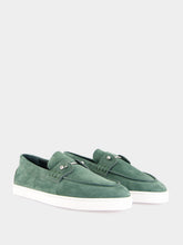 Christian Louboutin Agave Green Chambeliboat Nubuck Boat Shoes