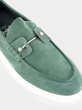 Christian Louboutin Agave Green Chambeliboat Nubuck Boat Shoes