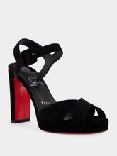 Christian Louboutin Black Cora 100 High-Heel Sandals