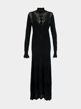 Gabriela Hearst Black Solace Pointelle Knit Maxi Dress