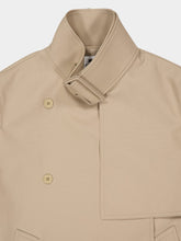 Courrèges Beige Cropped Trench Coat with Buckle