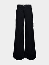Courrèges Black Hammer Denim Baggy Pants