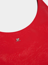 Courrèges Bright Red Holy Naplack Leather Shoulder Bag