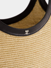 Courrèges Natural Beige Medium Holy Raffia Bag