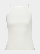 Courrèges Heritage White Contrast Cotton Tank Top