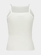 Courrèges Heritage White Contrast Cotton Tank Top