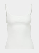 Courrèges Heritage White 90s Rib Cotton Tank Top