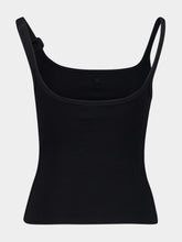 Courrèges Black Buckle 90s Rib Tank Top