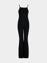 Courrèges Black Belted Knit Wide-Leg Jumpsuit