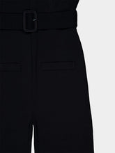 Courrèges Black Belted Knit Wide-Leg Jumpsuit