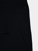Courrèges Black Circle-Edged Long Knit Skirt