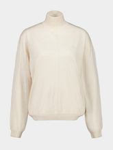 Courrèges Light Sand Merino Wool Mockneck Sweater