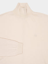 Courrèges Light Sand Merino Wool Mockneck Sweater