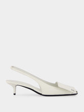 Courrèges Heritage White Fold Iced Slingbacks