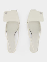Courrèges Heritage White Fold Iced Slingbacks